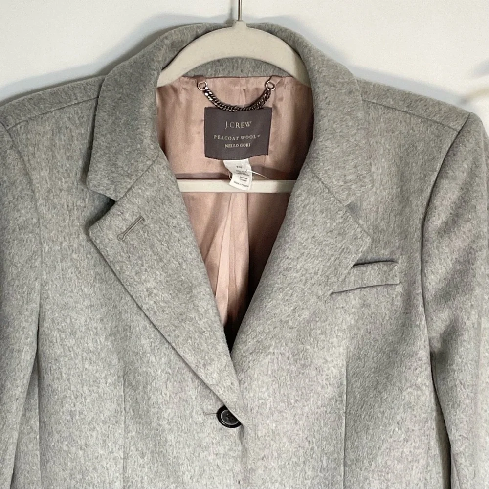 J. Crew Gray Single Breasted Peacoat Wool by Nello Gori - No Bag - Picture 3 of 14